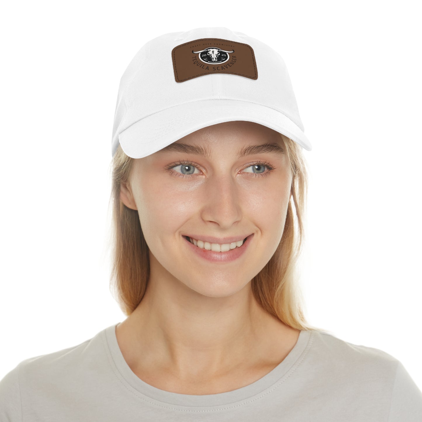 Tequila Scavenger - "Skull Logo" - Leather Patch Hat