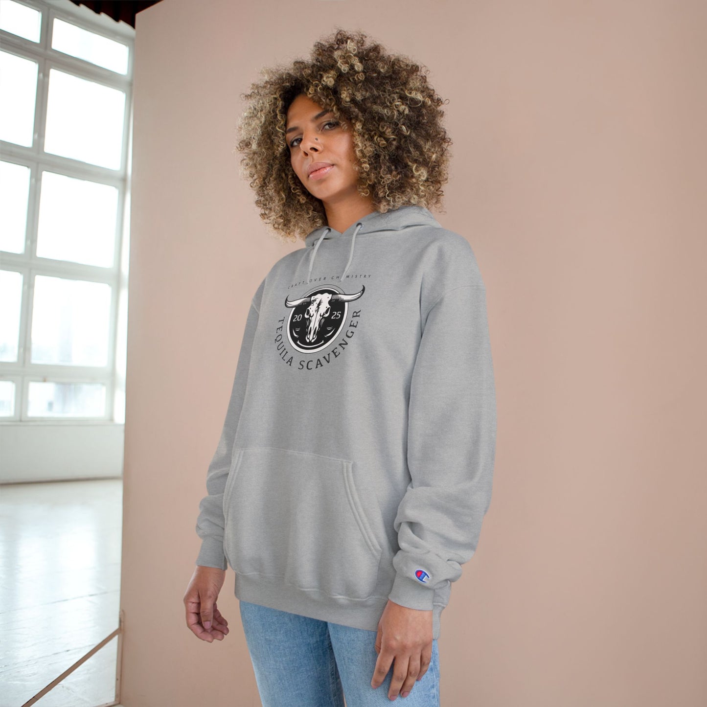 Tequila Scavenger - Champion Brand Hoodie - "Skull Logo"