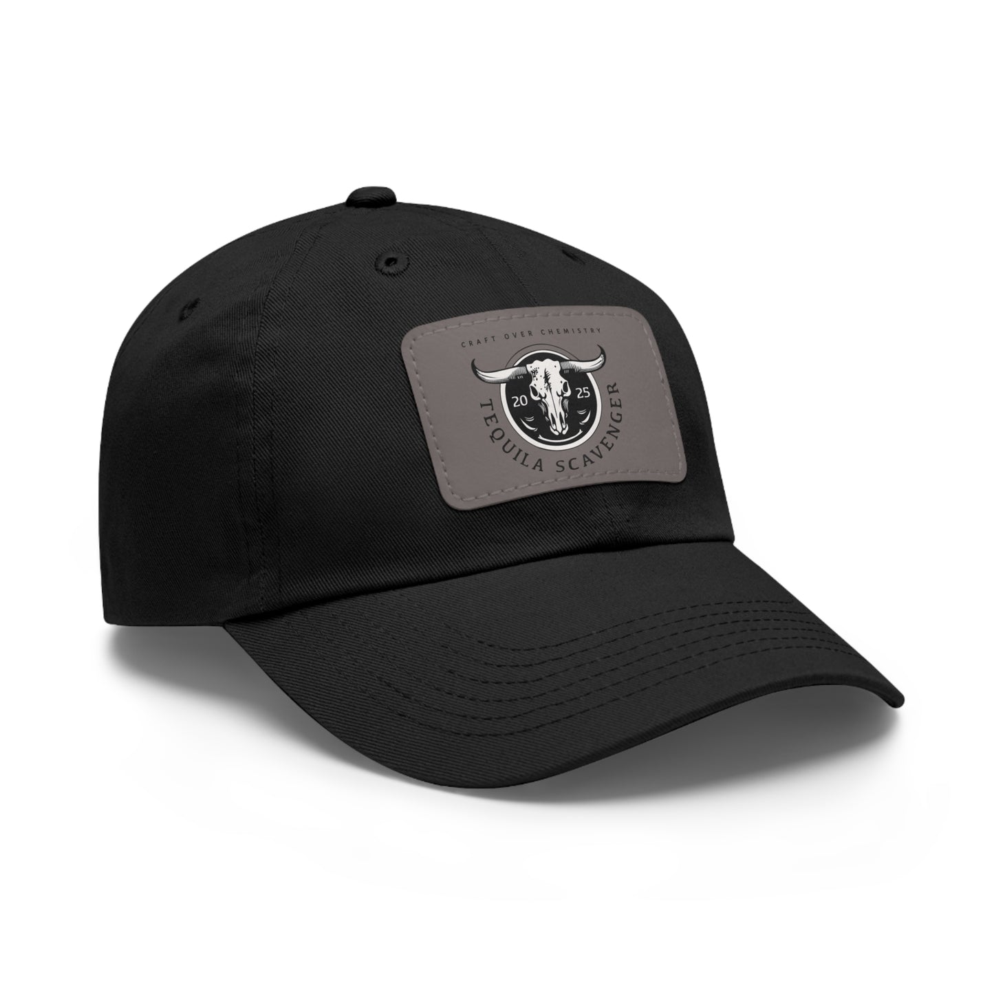 Tequila Scavenger - "Skull Logo" - Leather Patch Hat