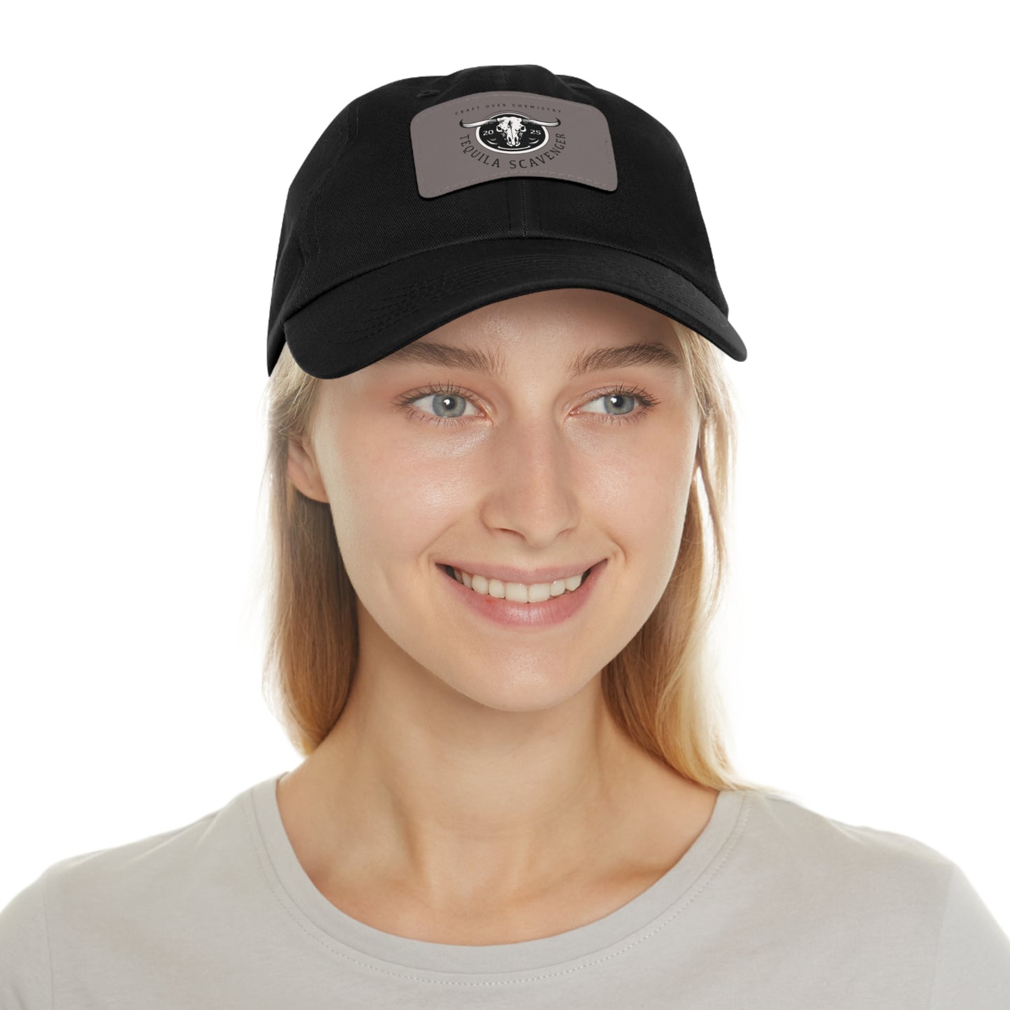 Tequila Scavenger - "Skull Logo" - Leather Patch Hat