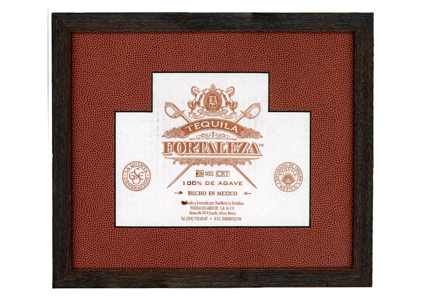 Fortaleza Box Art with brown frame - football skin texture matte