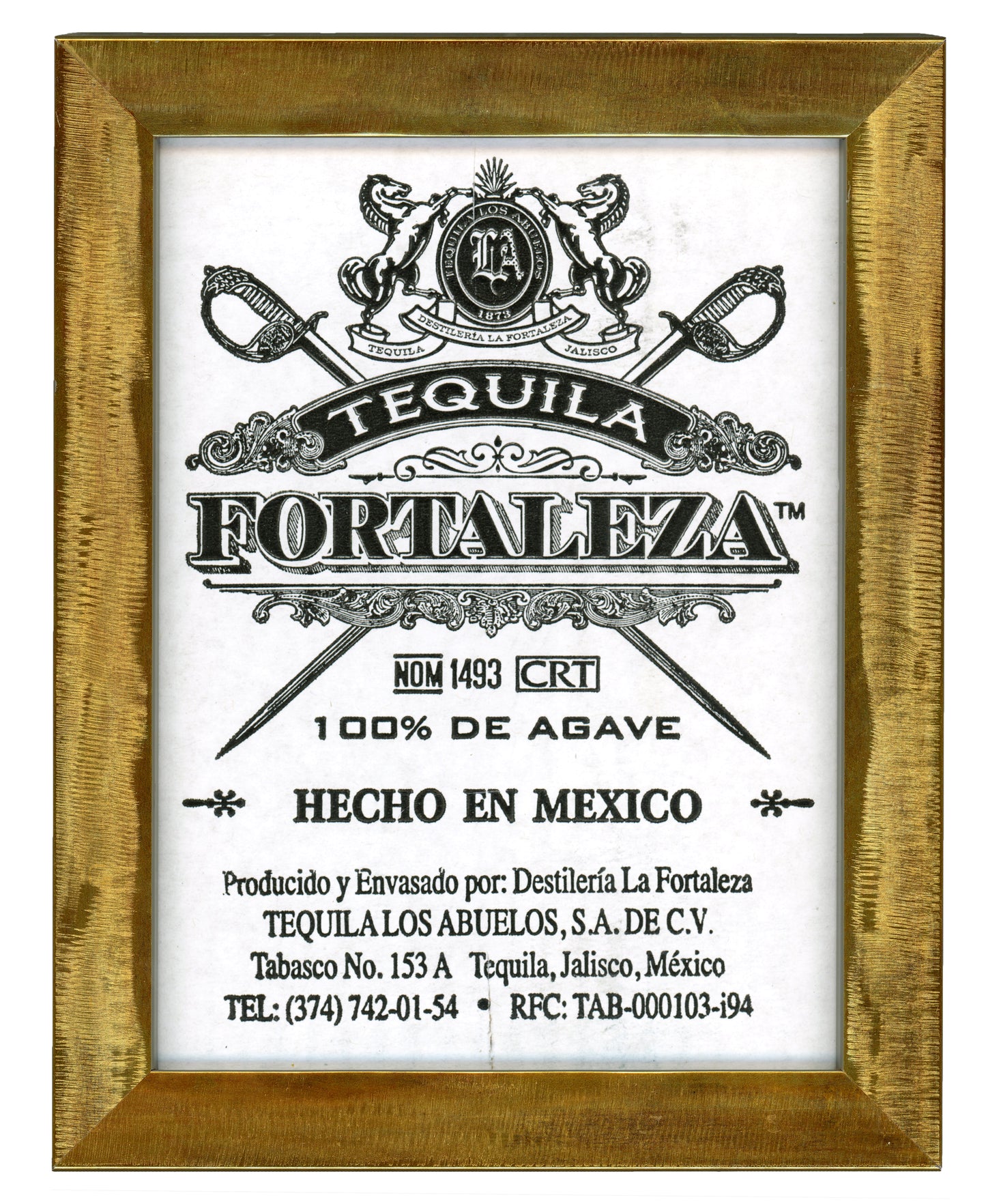 Fortaleza Box art with gold frame