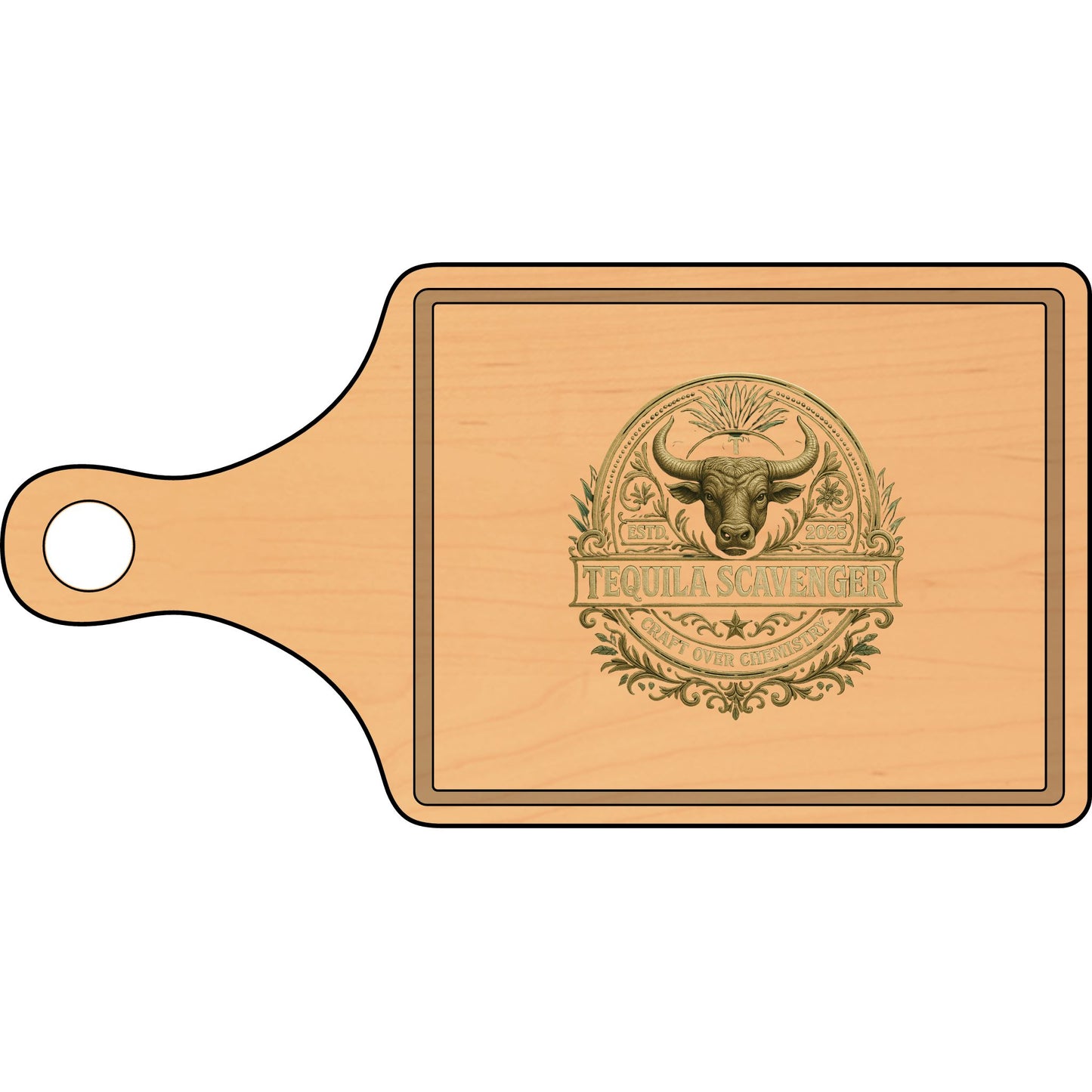 Tequila Scavenger Personalized Engraved Wooden Cutting Board