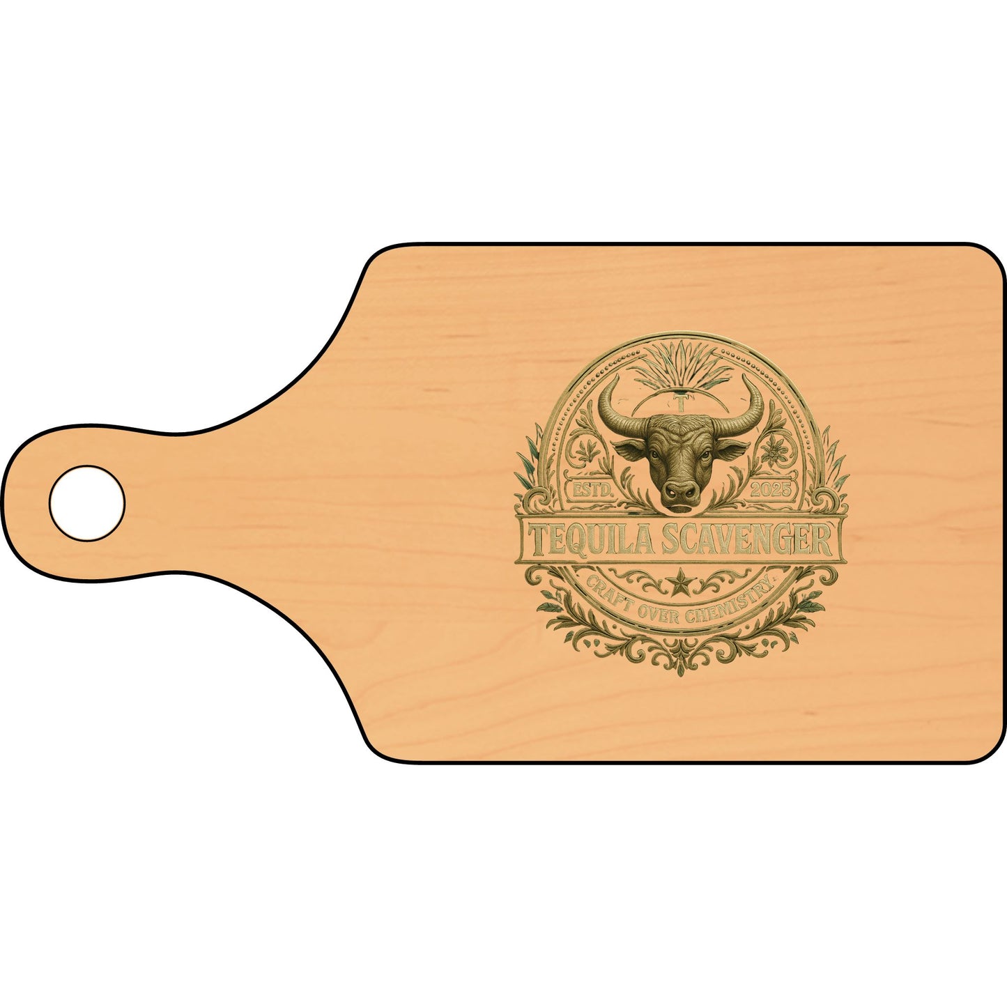 Tequila Scavenger Personalized Engraved Wooden Cutting Board