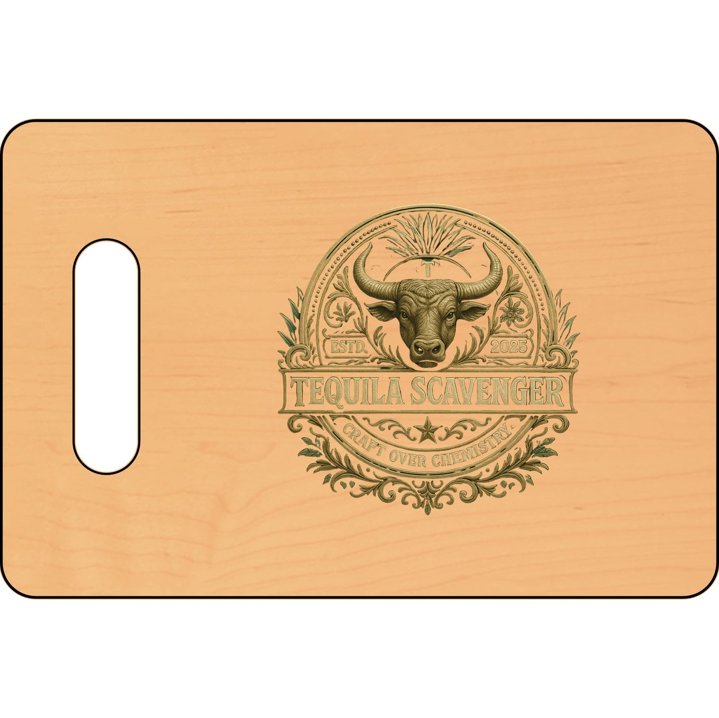 Tequila Scavenger Personalized Engraved Wooden Cutting Board
