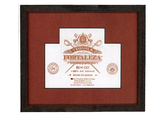 Fortaleza Box Art with brown frame - football skin texture matte